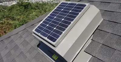 attic fan installation services with energy-efficient roof-mounted ventilation system in Palm Springs, CA