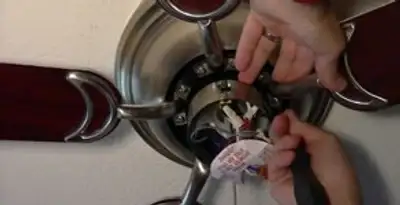 Ceiling fan installation with electrical wiring and mounting by professional electrician in Palm Springs, CA