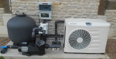 electric heater installation services with connected outdoor heating system equipment in Palm Springs, CA