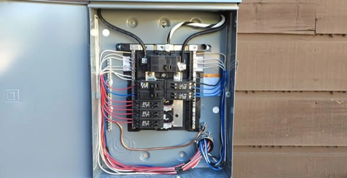 electrical panel upgrade service featuring newly installed electrical panel wired by licensed electricians in Palm Springs, CA