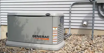 generator installation service featuring outdoor standby generator setup by licensed electricians in Palm Springs, CA