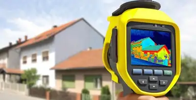 home energy audit service performing exterior thermal inspection to identify energy loss in Palm Springs, CA