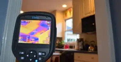 home energy audit service using thermal imaging to evaluate electrical efficiency inside a home in Palm Springs, CA