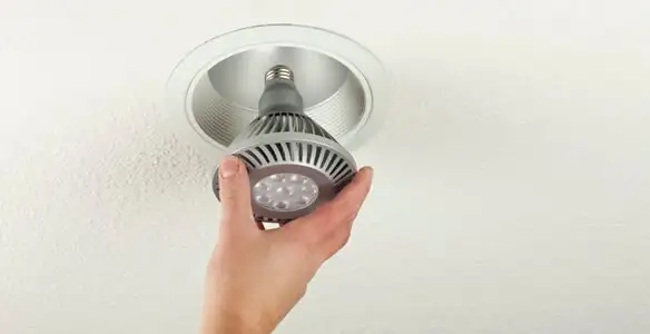 lighting installation service featuring recessed ceiling light installed by licensed professionals in Palm Springs, CA