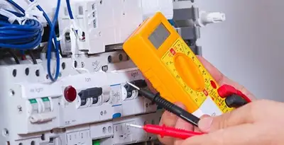 Residential electrician testing home electrical panel for safety and performance in Palm Springs, CA