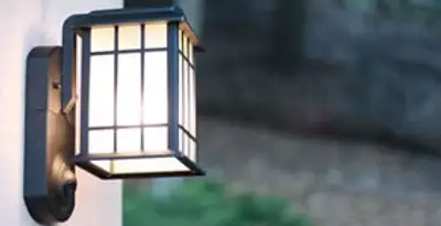 security light installation services with professionally mounted exterior wall light in Palm Springs, CA