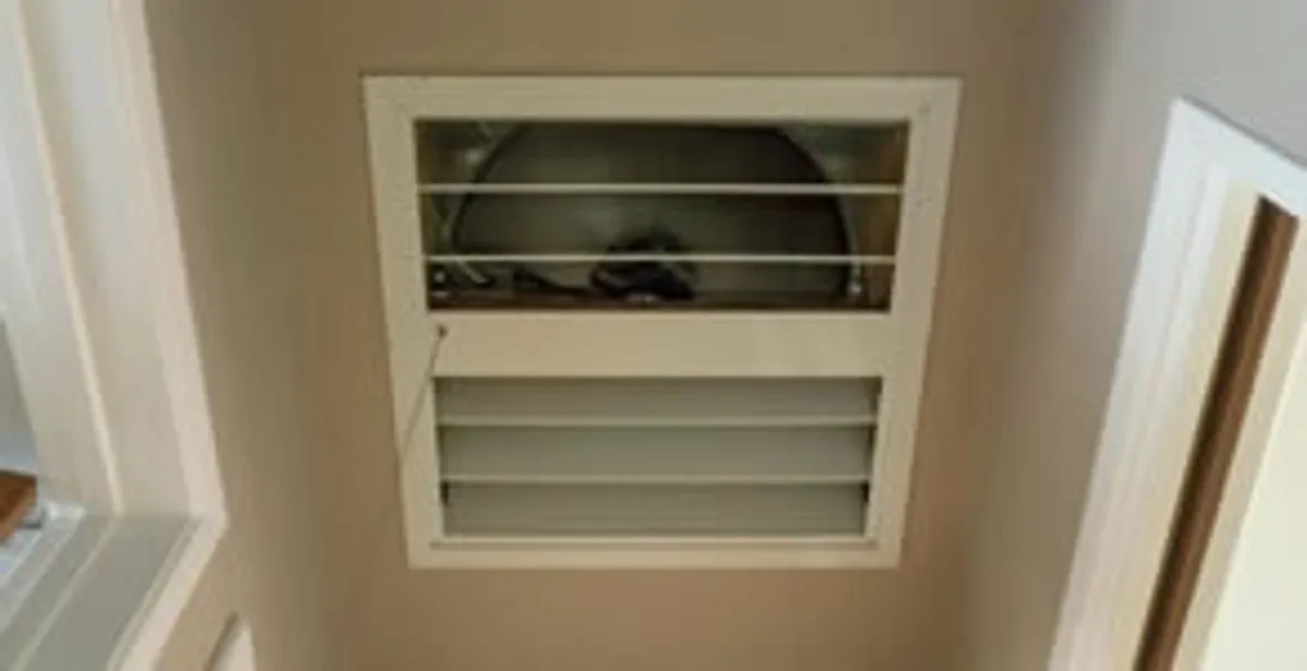 whole house fan installation services with ceiling-mounted ventilation system in Palm Springs, CA