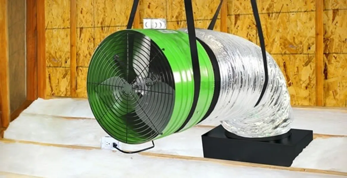 whole house fan installation services with professionally mounted ventilation fan system in Palm Springs, CA
