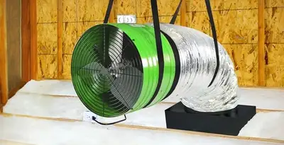 whole house fan installation services with professionally mounted ventilation fan system in Palm Springs, CA